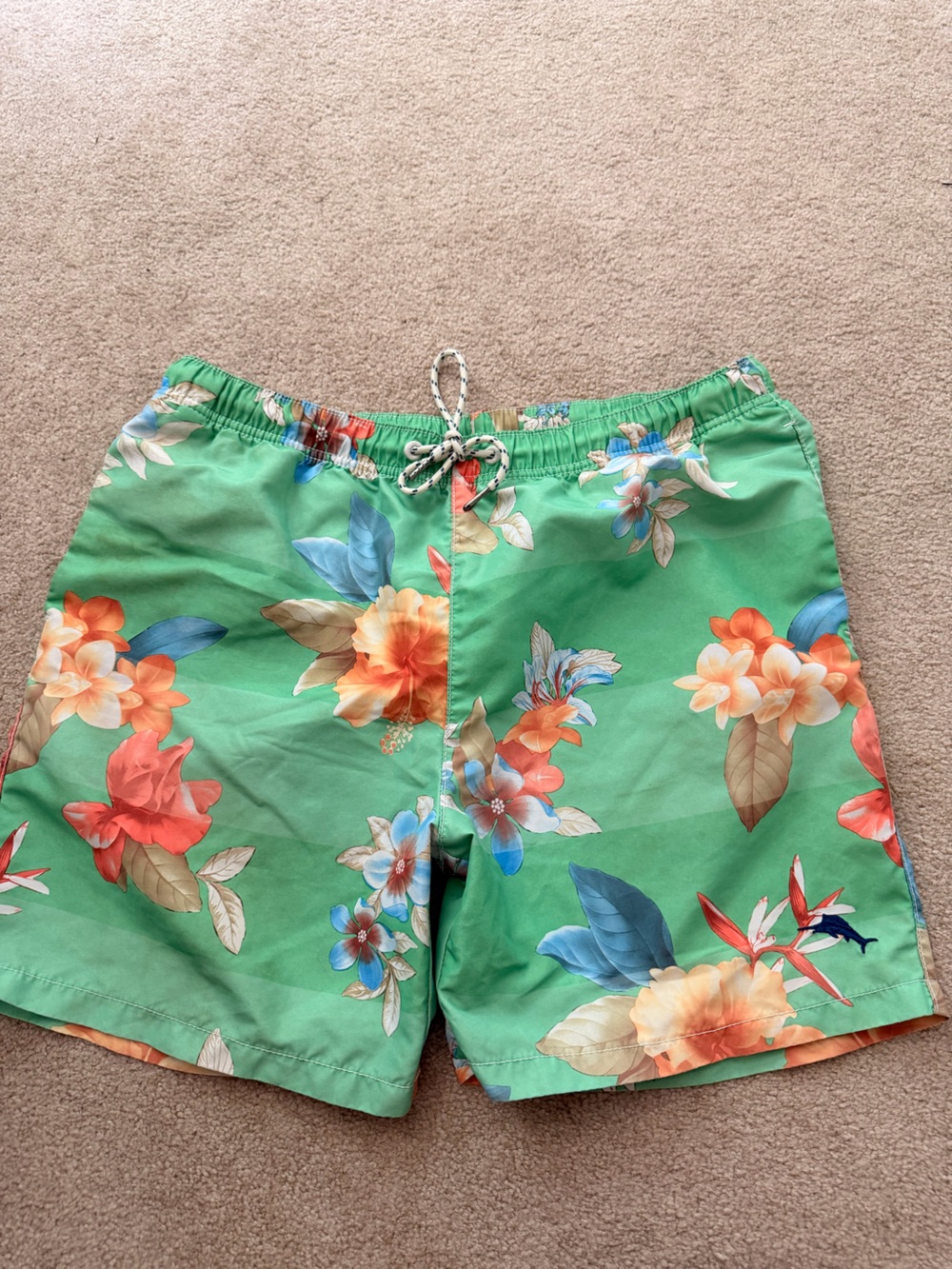 Tommy Bahama Green Tropical Floral Swim Shorts